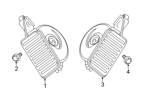 2022 Cadillac XT4 Horn Diagram