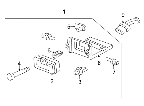 1994 Chevy Camaro Lamp Assembly, Front Fog Diagram for 16524930