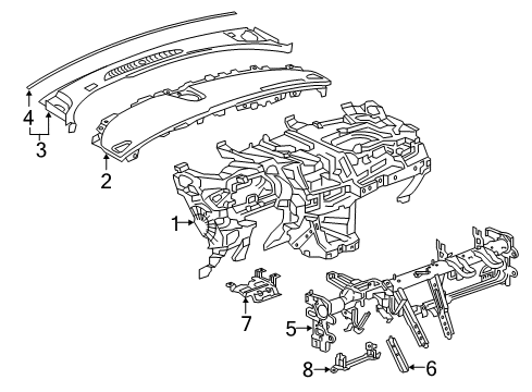 2016 Buick Envision Cluster & Switches, Instrument Panel Diagram 1 - Thumbnail