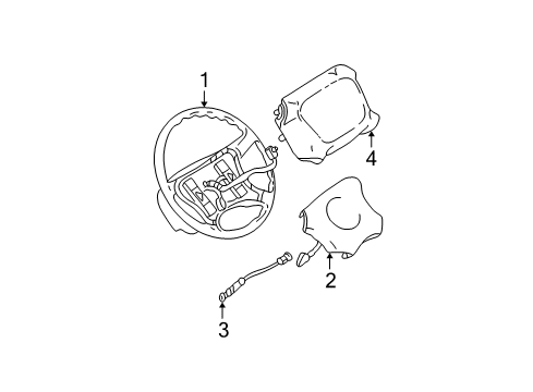 1999 GMC C2500 Steering Column, Steering Wheel & Trim Diagram 5 - Thumbnail