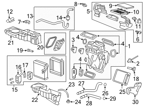 2009 GMC Acadia Heater Core & Control Valve Diagram 1 - Thumbnail