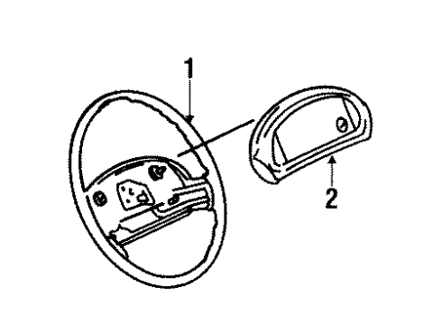 1993 Buick Park Avenue Steering Wheel Assembly *Red Diagram for 16750847