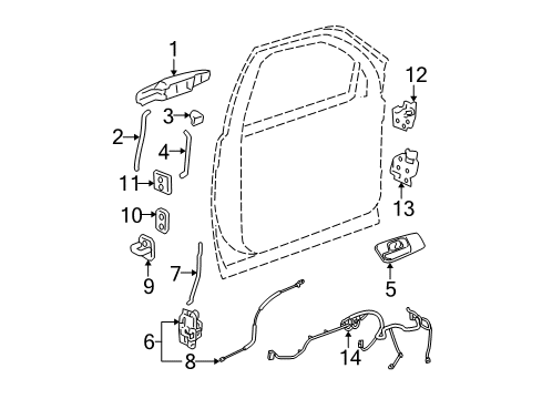 2007 Chevy Avalanche Front Door Diagram 3 - Thumbnail