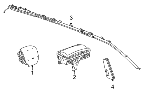 2022 GMC Yukon XL Air Bag Components Diagram