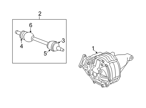 2004 Cadillac SRX Axle & Differential - Rear Diagram