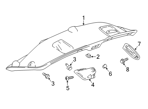 2018 Buick Cascada Interior Trim - Trunk Lid Diagram