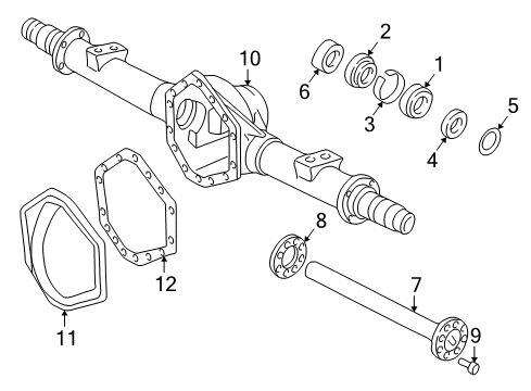 1995 Chevy C3500 Axle Housing - Rear Diagram