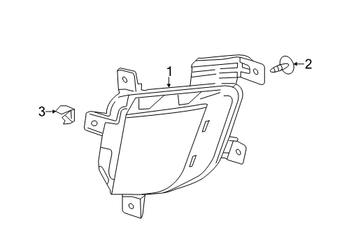 2015 Cadillac ELR Lamp Assembly, Daytime Running Diagram for 22874970