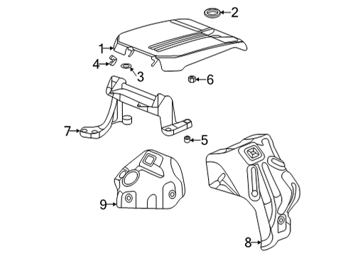 2024 Cadillac CT5 Engine Appearance Cover Diagram 1 - Thumbnail