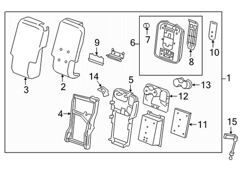 2024 GMC Sierra 2500 HD Front Seat Components Diagram 2 - Thumbnail