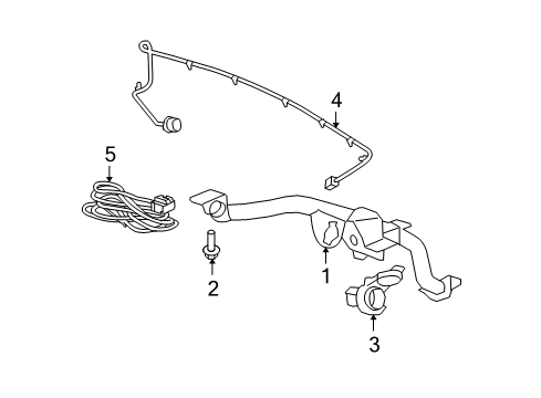 2009 GMC Acadia Trailer Hitch Components Diagram