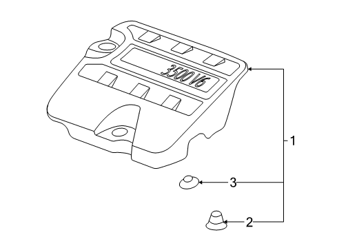 2008 Saturn Vue Engine Appearance Cover Diagram 3 - Thumbnail