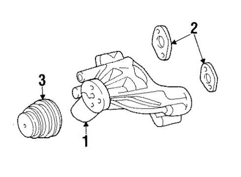 1992 Chevy K2500 Cooling System, Radiator, Water Pump, Cooling Fan Diagram 2 - Thumbnail