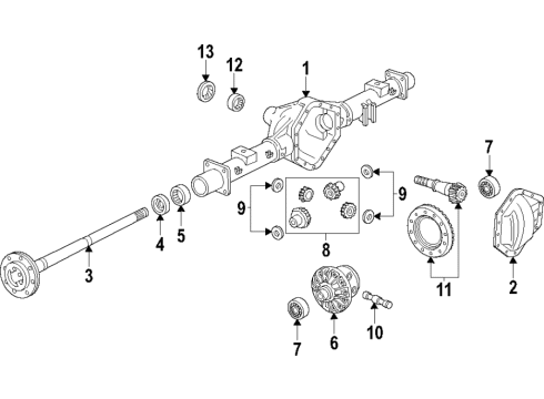 2002 Chevy Express 3500 Rear Axle, Differential, Propeller Shaft Diagram 2 - Thumbnail