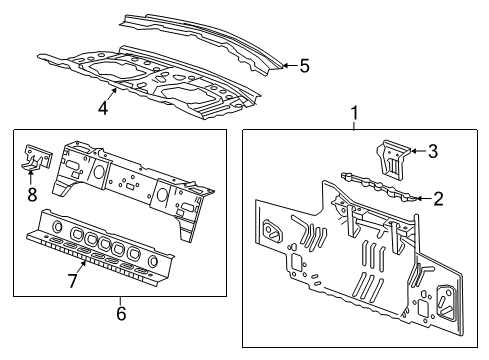 2021 Chevy Camaro Rear Body Diagram 2 - Thumbnail