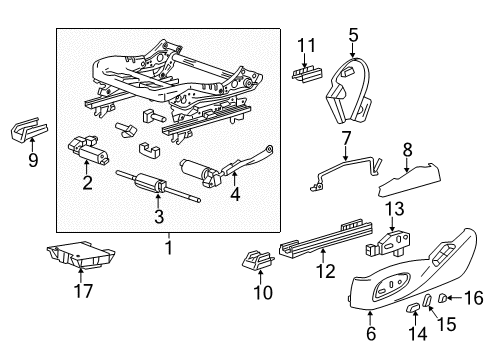 2018 Chevy Impala Lumbar Control Seats Diagram 1 - Thumbnail