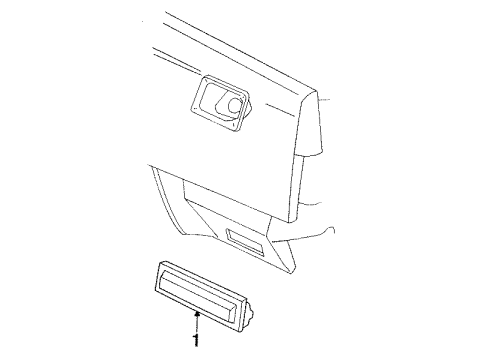 1997 Oldsmobile LSS Rear Lamps - Side Marker Lamps Diagram