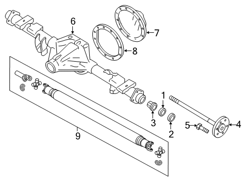 2016 Chevy Suburban Axle Housing - Rear Diagram