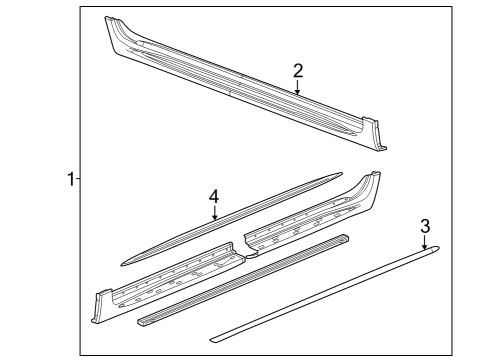 2021 Chevy Traverse Step Assembly, Asst *Service Kit *Black Diagram for 84664053