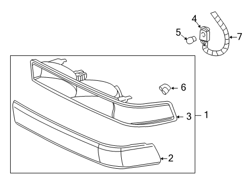 1998 Chevy Blazer Park & Signal Lamps Diagram 2 - Thumbnail