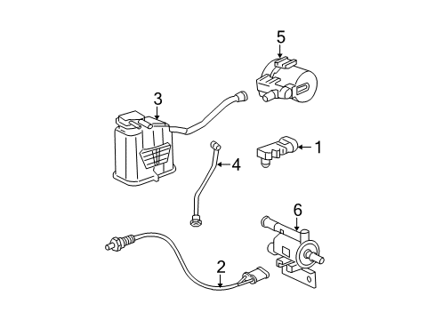 2007 Chevy Malibu Emission Components Diagram 1 - Thumbnail