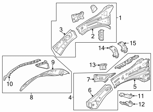 2023 Chevy Colorado Inner Components - Fender Diagram