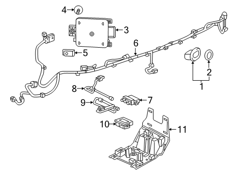 2024 Chevy Blazer Electrical Components - Rear Bumper Diagram