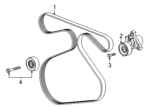 2021 Chevy Tahoe Belts & Pulleys, Maintenance Diagram 1 - Thumbnail