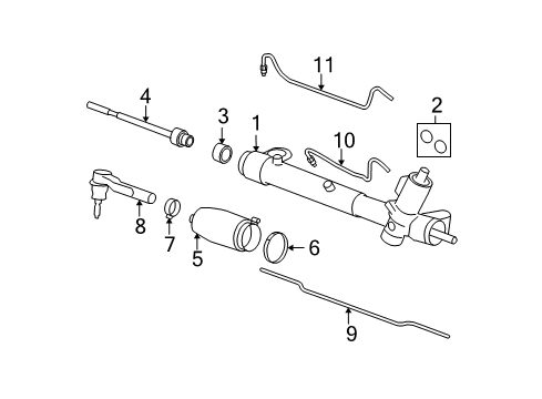 2011 Chevy Malibu P/S Pump & Hoses, Steering Gear & Linkage Diagram 3 - Thumbnail