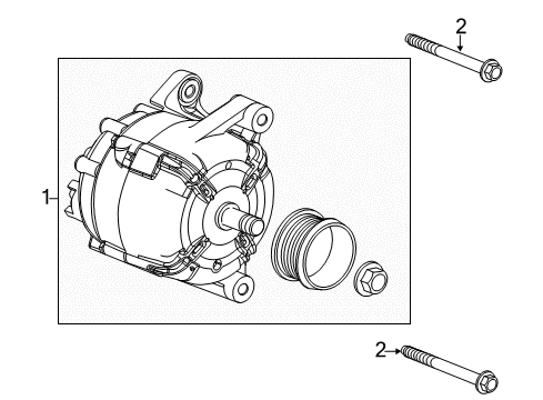 2018 Chevy Sonic GENERATOR Assembly Diagram for 13579663