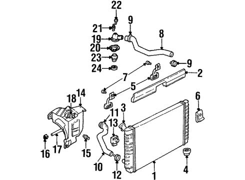 1999 Chevy Lumina Radiator & Components Diagram 2 - Thumbnail