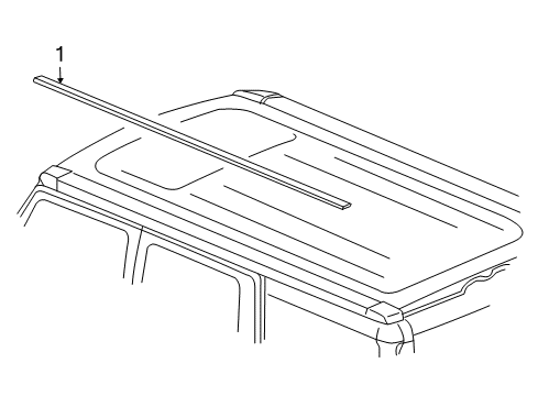 2005 Hummer H2 Exterior Trim - Roof Diagram