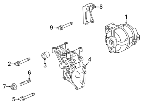 2022 GMC Sierra 2500 HD Alternator  Diagram 2 - Thumbnail