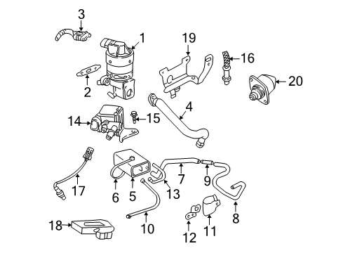 2005 Chevy Impala Emission Components Diagram 1 - Thumbnail