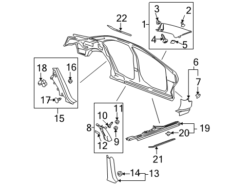 2007 Pontiac G6 Plate Assembly, Rear Side Door Sill Trim Diagram for 10368228