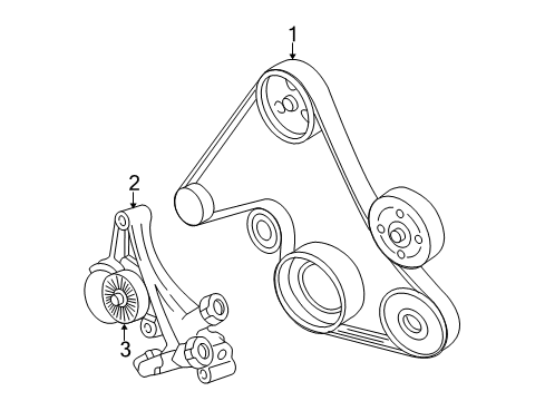 2004 Chevy Monte Carlo Belts & Pulleys, Cooling Diagram 3 - Thumbnail