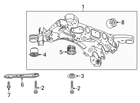 2024 Buick Enclave Suspension Mounting - Rear Diagram 1 - Thumbnail