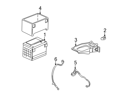 2004 Cadillac Escalade EXT Cable Asm,Battery Positive Diagram for 15372009