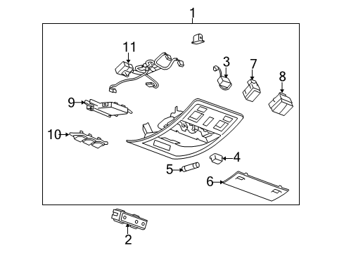 2012 GMC Sierra 1500 Overhead Console Diagram