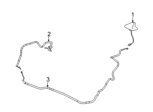 2010 Buick LaCrosse Cable Assembly, Digital Radio Antenna Diagram for 20781421