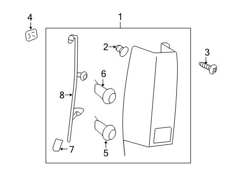 2008 Chevy Tahoe Grommet, Service Part Only Diagram for 11562160