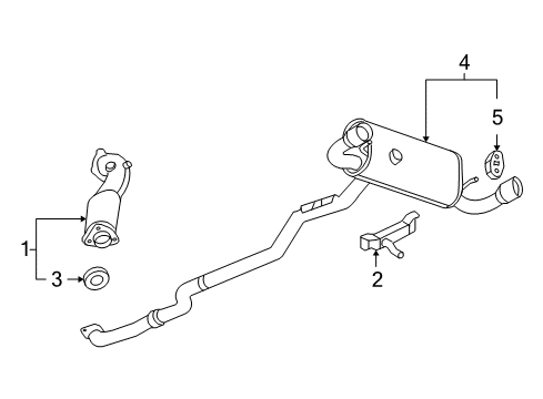 2007 Saturn Sky Exhaust Components Diagram 1 - Thumbnail