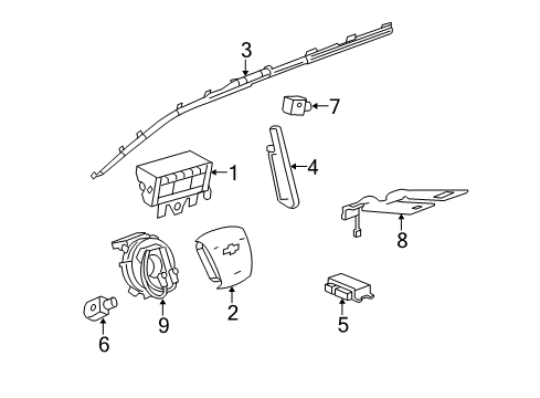 2012 Chevy Equinox Air Bag Components Diagram