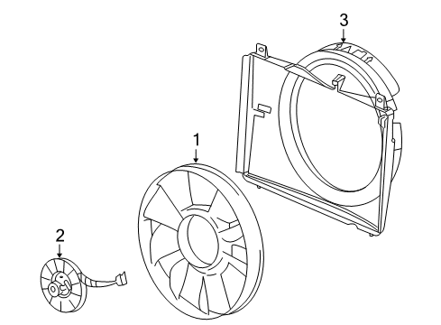 2005 GMC Envoy XUV Cooling System, Radiator, Water Pump, Cooling Fan Diagram 2 - Thumbnail