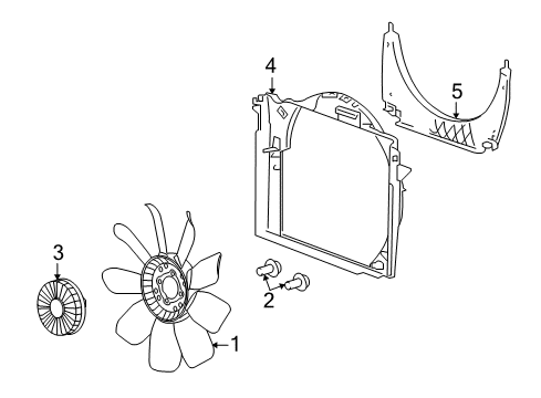 2009 Hummer H3T Cooling System, Radiator, Water Pump, Cooling Fan Diagram