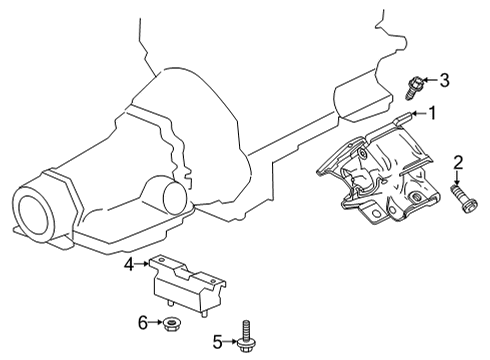 2022 Chevy Silverado 2500 HD Engine & Trans Mounting Diagram 1 - Thumbnail