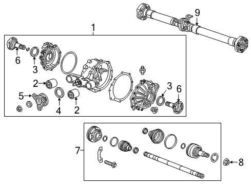 2019 Cadillac ATS Axle & Differential - Rear Diagram