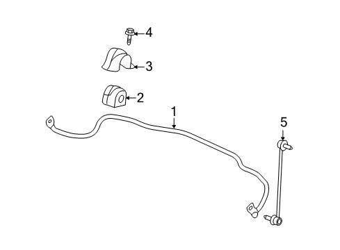 2008 Chevy Malibu Stabilizer Bar & Components - Front Diagram