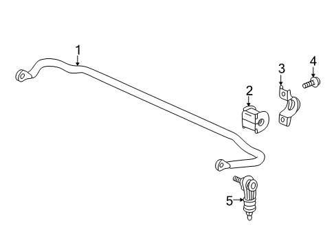 2012 Chevy Captiva Sport Stabilizer Bar & Components - Rear Diagram