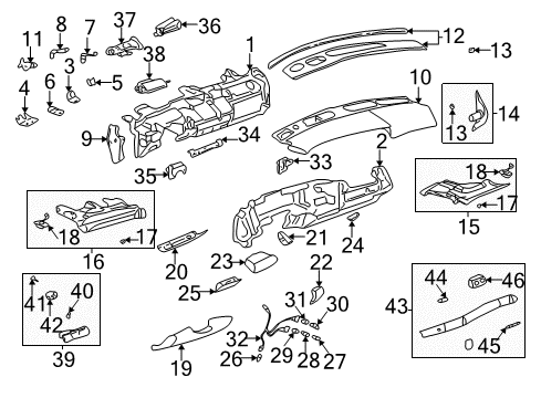 2000 Buick LeSabre Control Assembly, Instrument Cluster Head Up Display Diagram for 25654460